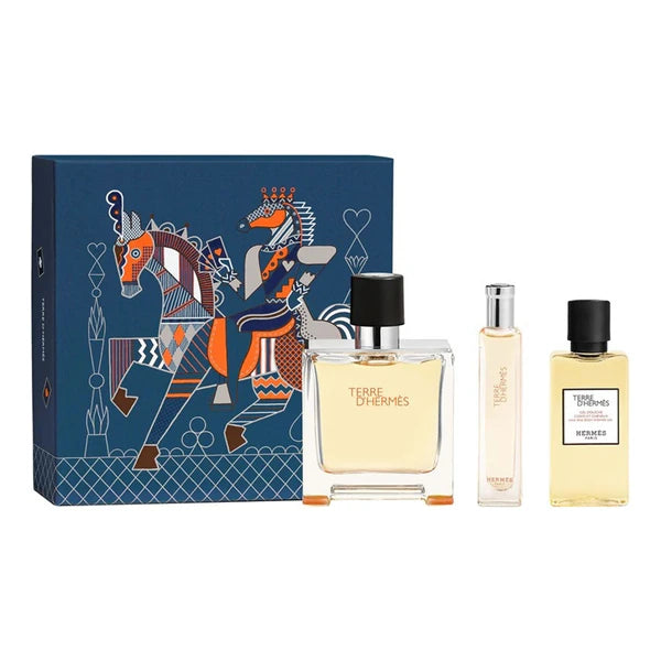 Terre D'Hermes Apa De Parfum 75ml + Apa De Parfum 15ml + Gel De Dus 40ml